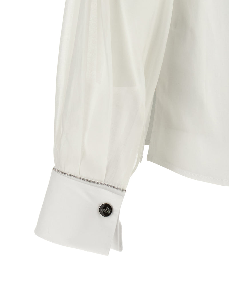 Peserico White Cotton Blouse