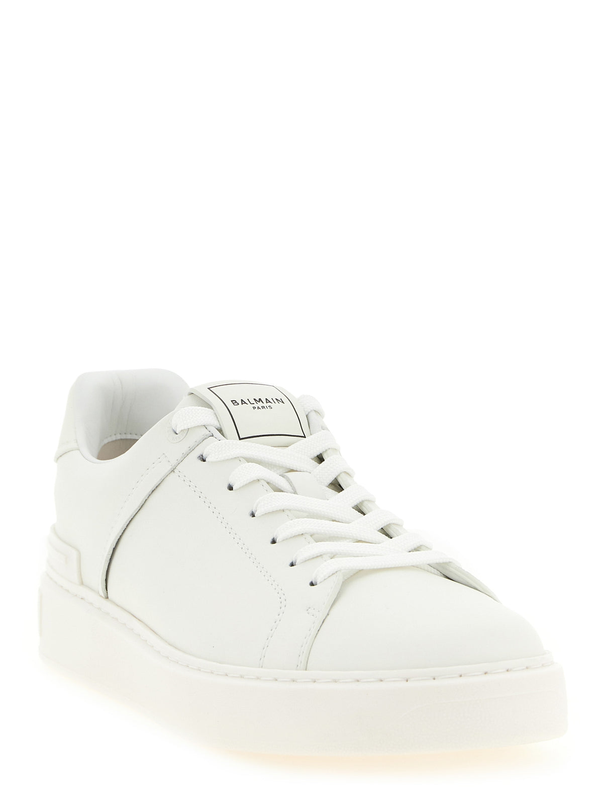 Baskets basses Balmain en cuir de veau blanc