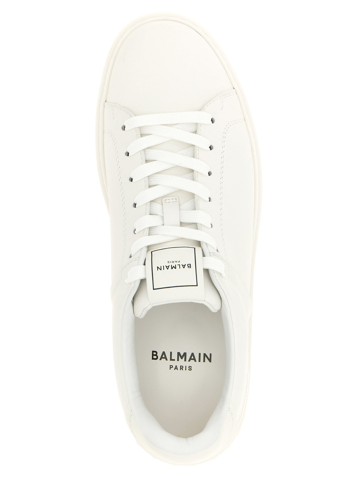 Baskets basses Balmain en cuir de veau blanc