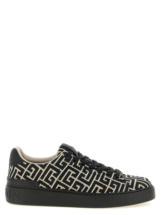 Balmain Bicolor Cotton Low Top Sneakers
