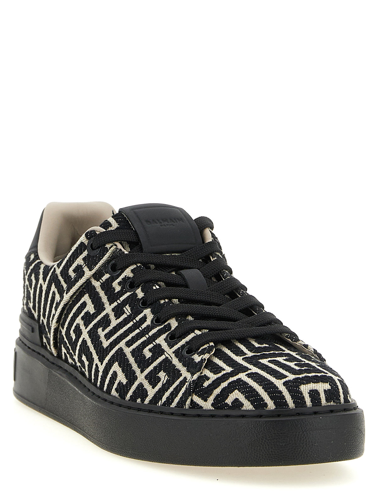 Baskets basses Balmain en coton bicolore