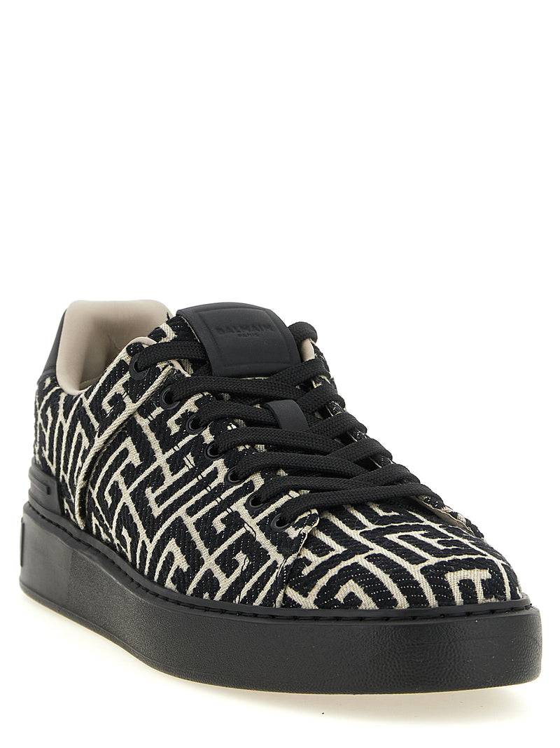 Balmain Bicolor Cotton Low Top Sneakers