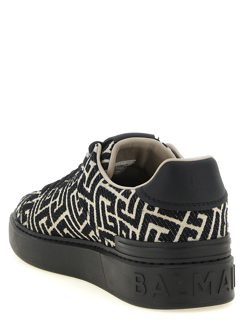 Balmain Bicolor Cotton Low Top Sneakers