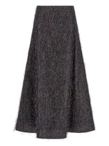 Jupe midi Peserico en viscose bleue