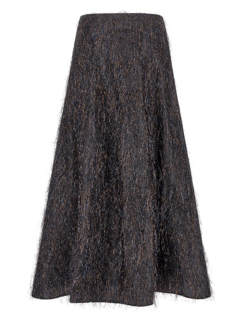 Peserico Blue Viscose Midi Skirt