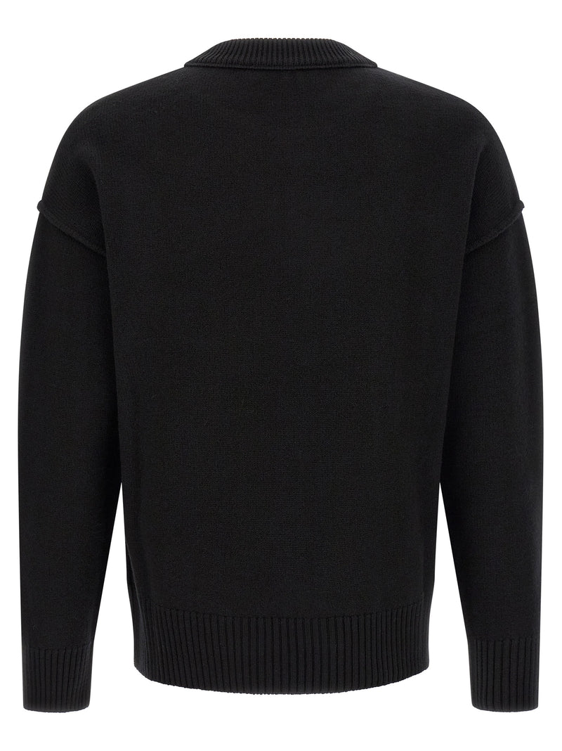 Ami Paris Black Wool Cardigan