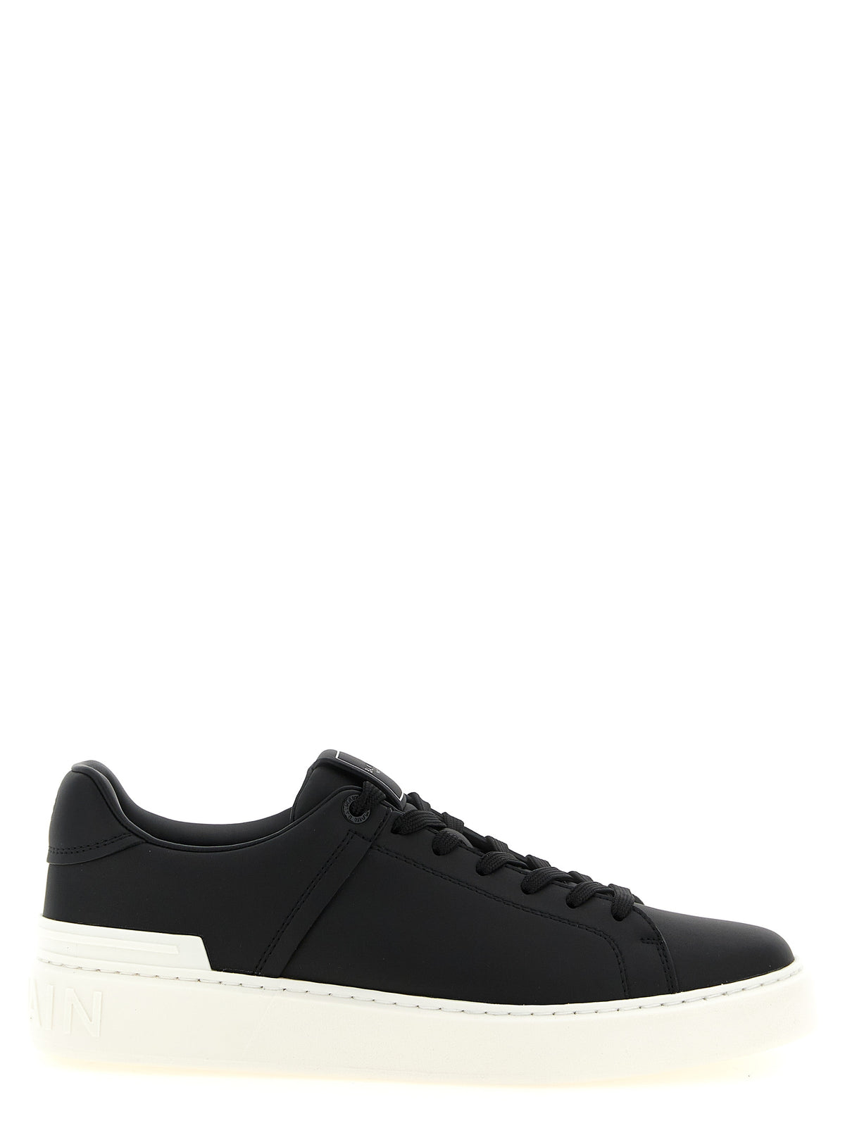 Baskets basses bicolores en cuir de veau Balmain