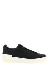 Baskets basses bicolores en cuir de veau Balmain