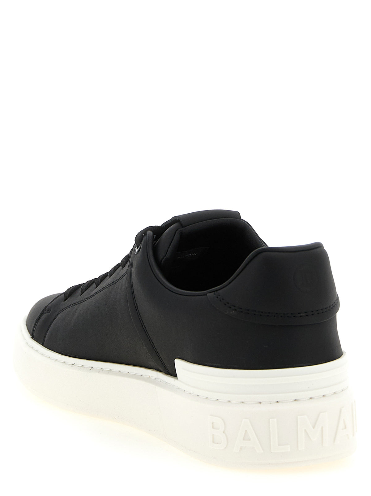 Baskets basses bicolores en cuir de veau Balmain