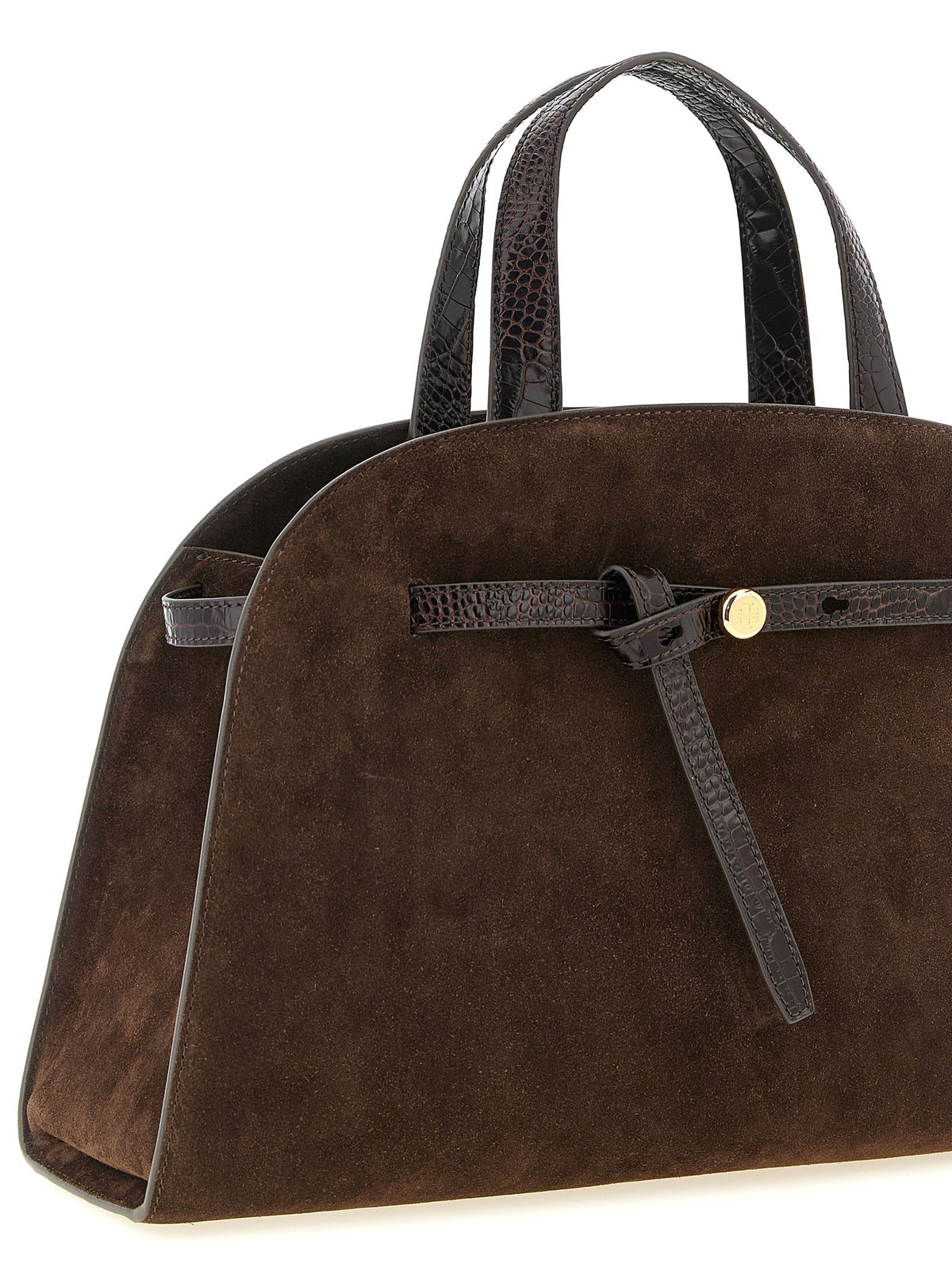 Sac bandoulière Tory Burch en cuir de vachette marron