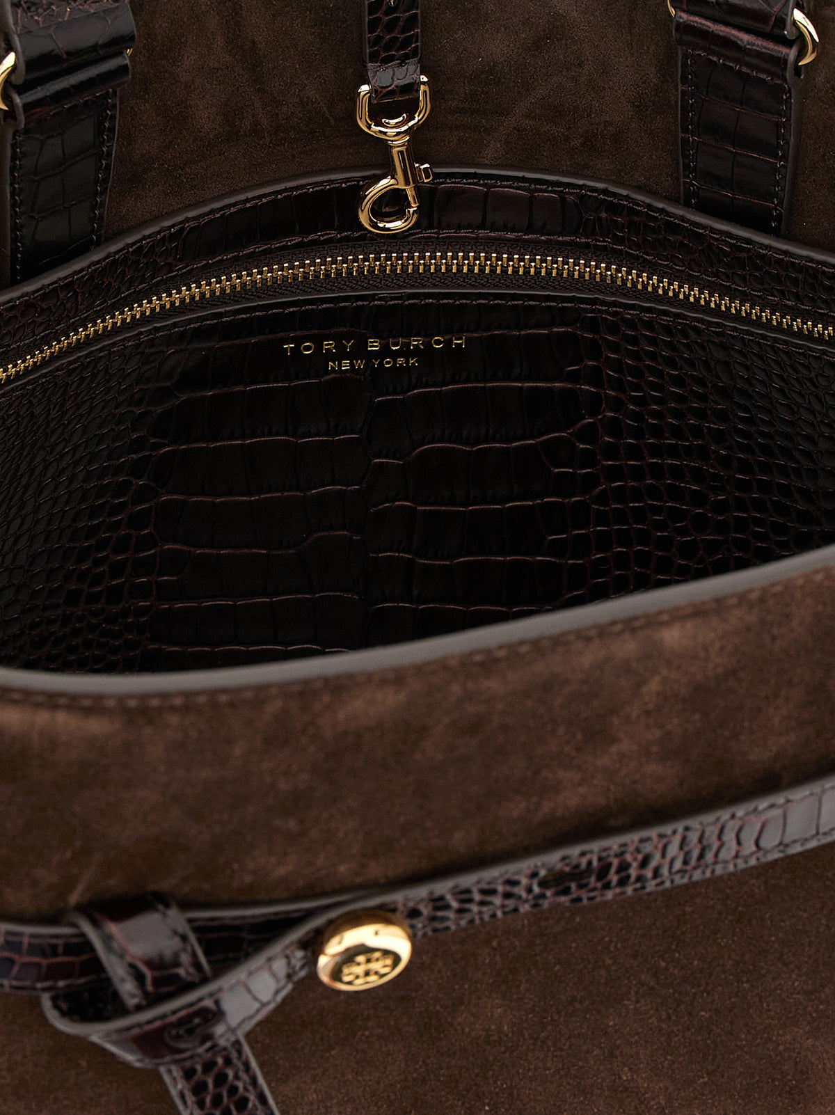 Sac bandoulière Tory Burch en cuir de vachette marron