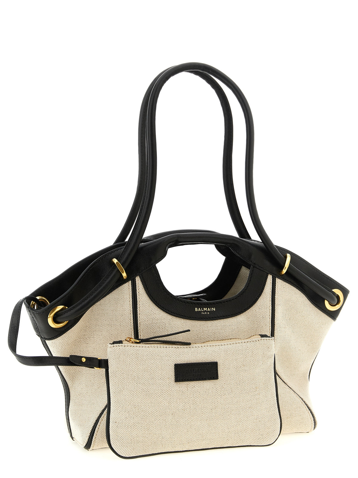 Sac fourre-tout en coton bicolore Balmain