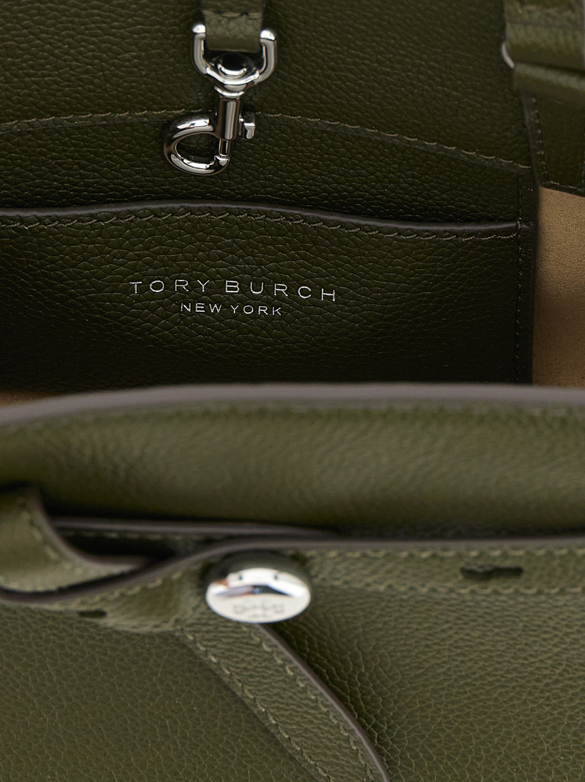 Sac bandoulière en cuir de vachette marron Tory Burch