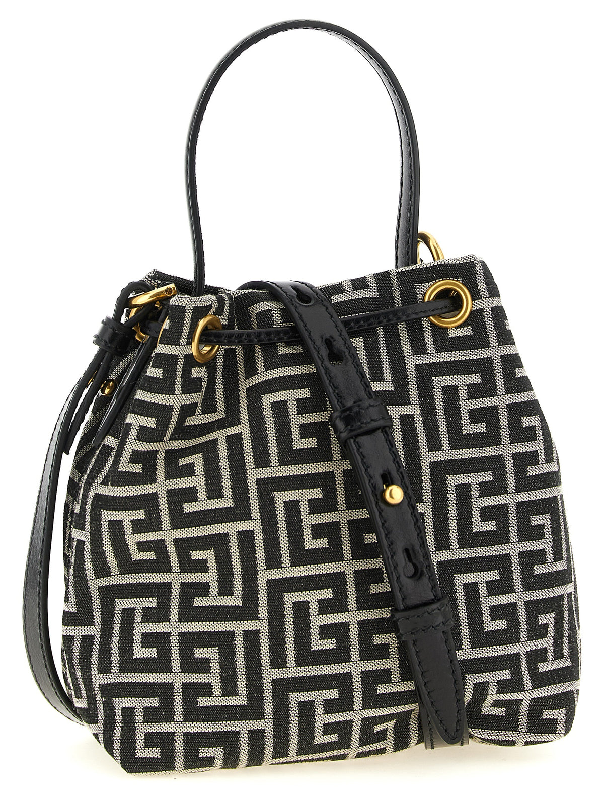 Sac à main Balmain bicolore en polyester