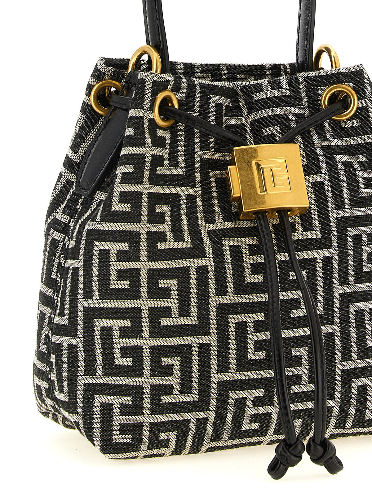 Sac à main Balmain bicolore en polyester