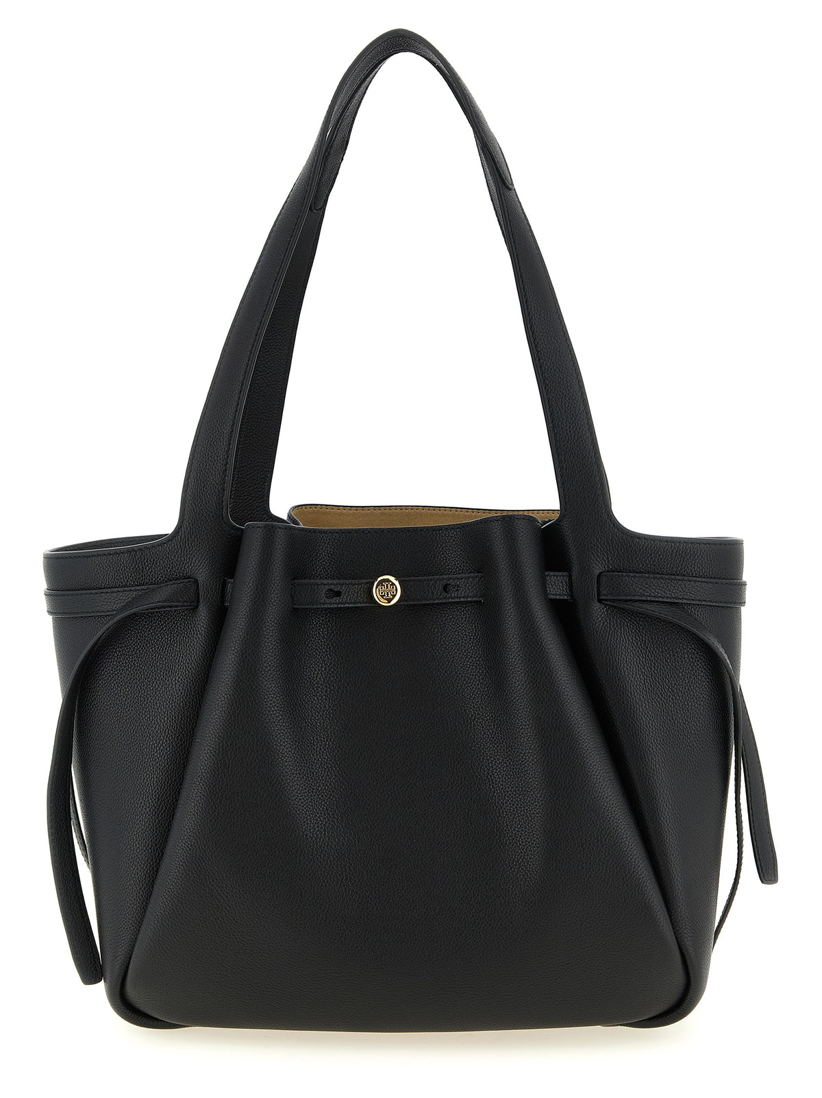 Sac cabas en cuir de vachette noir Tory Burch