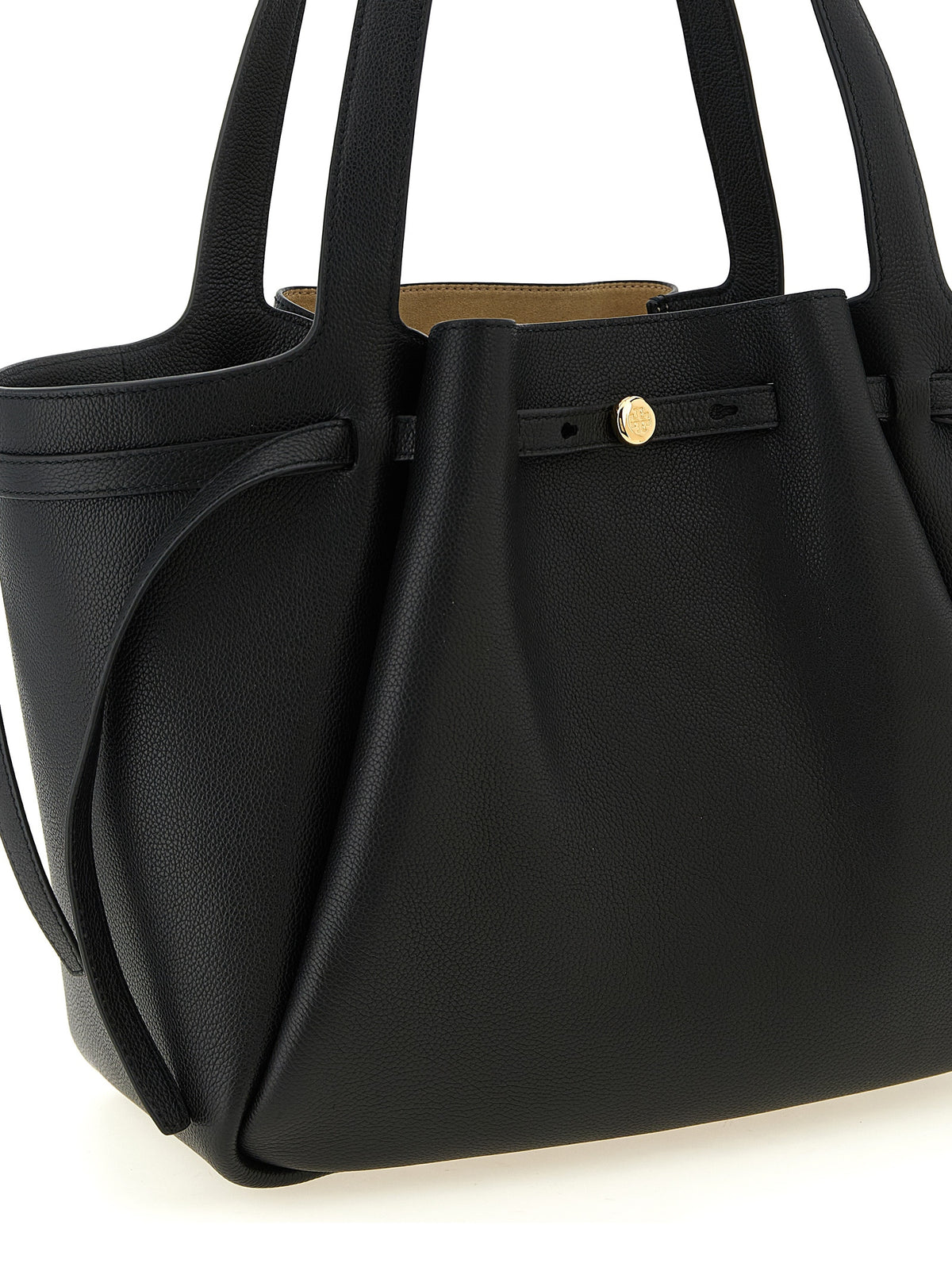 Sac cabas en cuir de vachette noir Tory Burch
