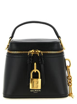 Sac à main Balmain en cuir de buffle noir