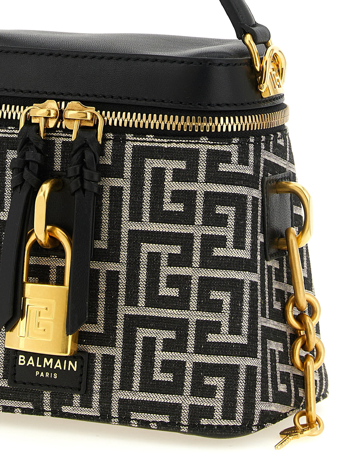 Sac à main Balmain bicolore en polyester