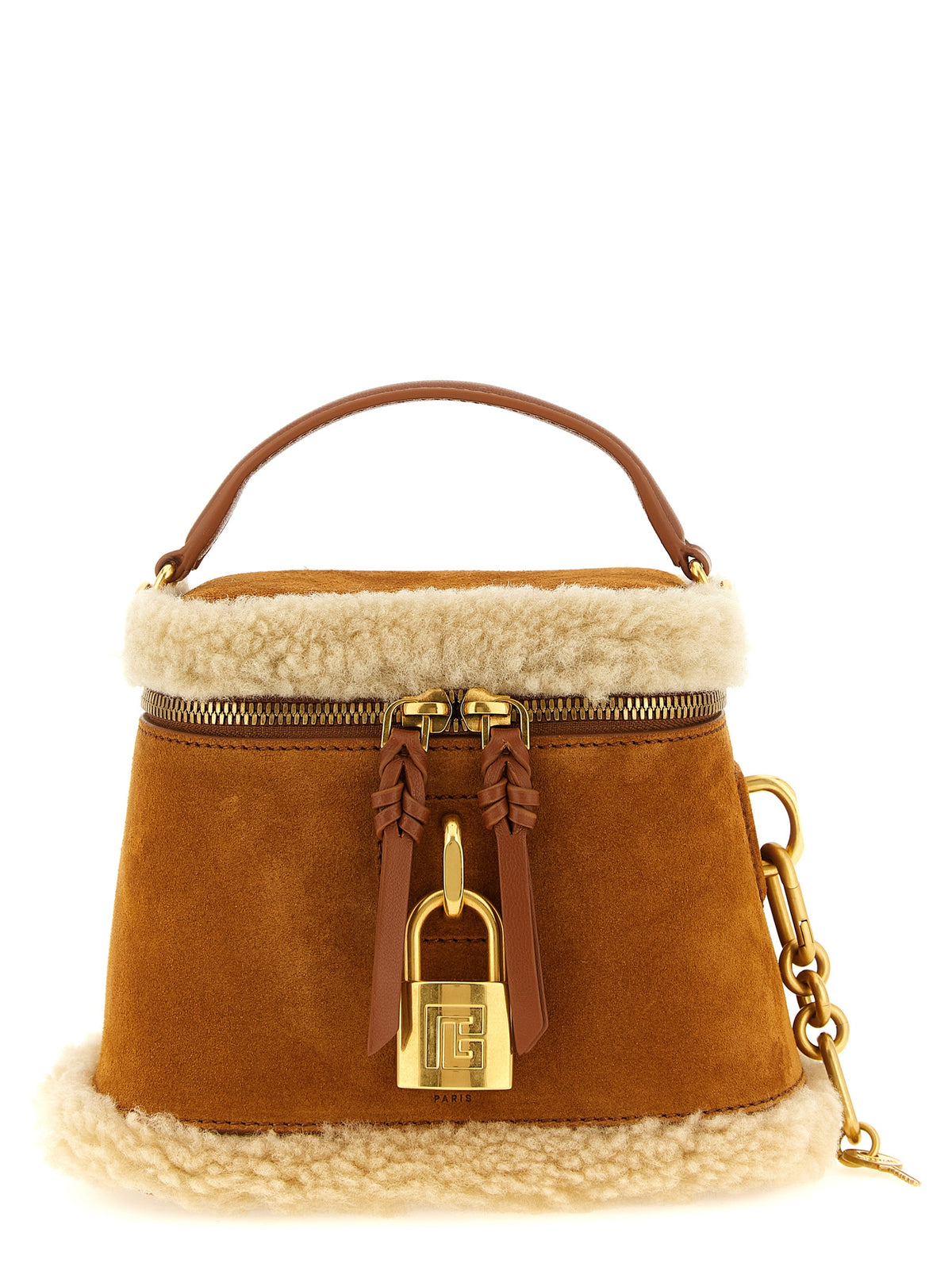 Sac à main Balmain en cuir de veau marron