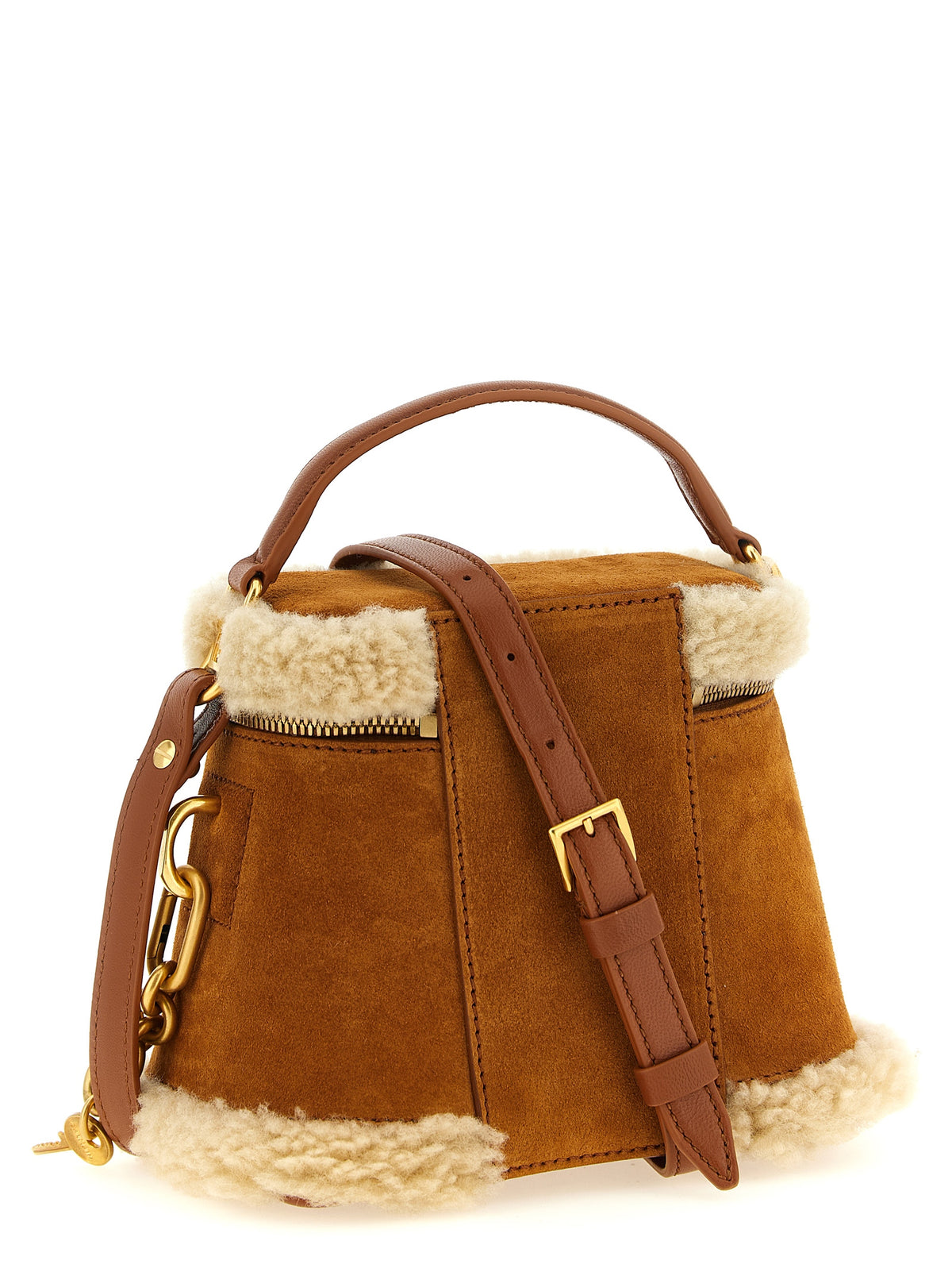 Sac à main Balmain en cuir de veau marron