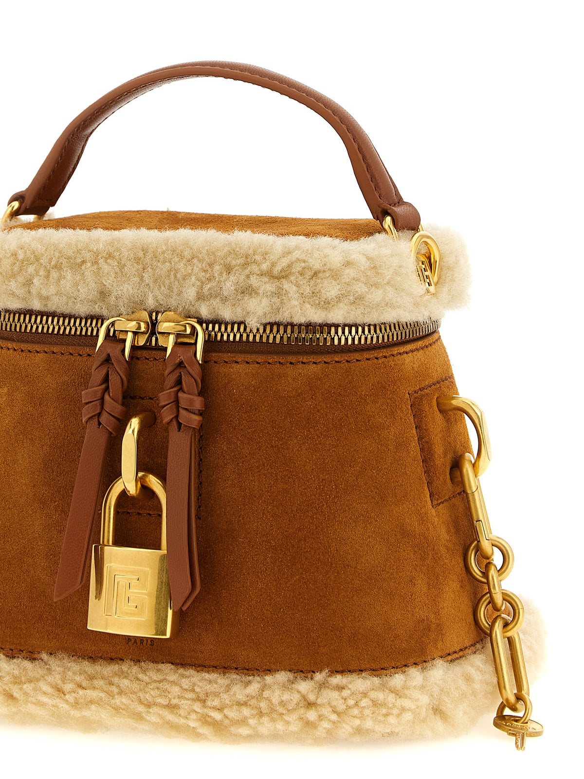 Sac à main Balmain en cuir de veau marron