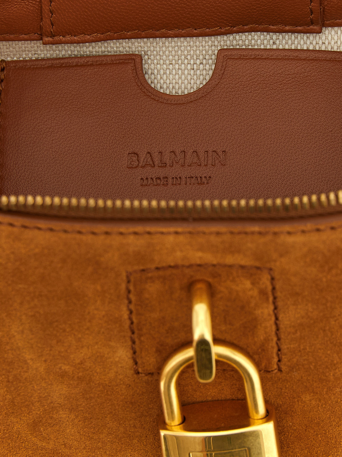 Sac à main Balmain en cuir de veau marron