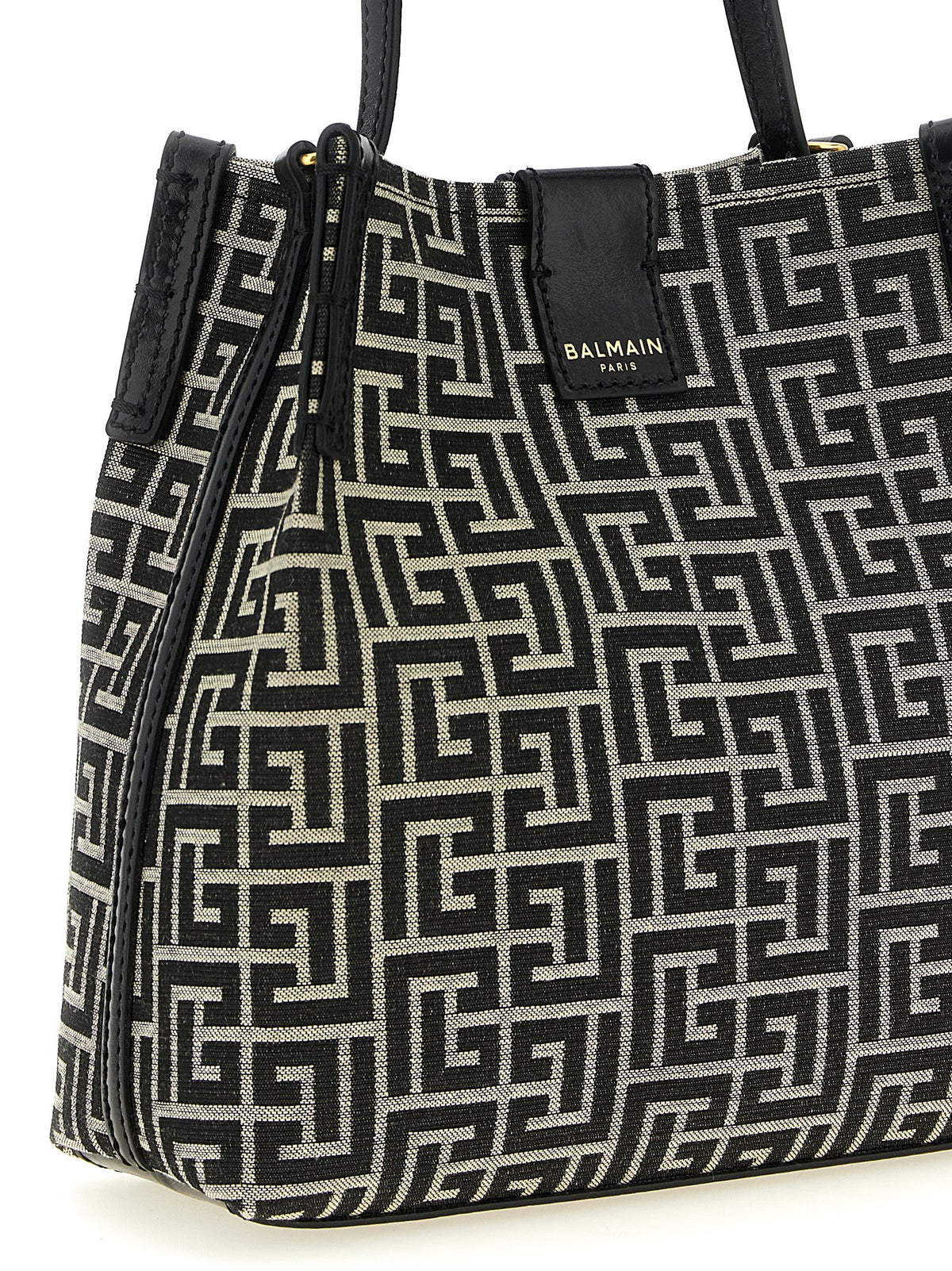 Sac Balmain bicolore en coton avec bandoulière