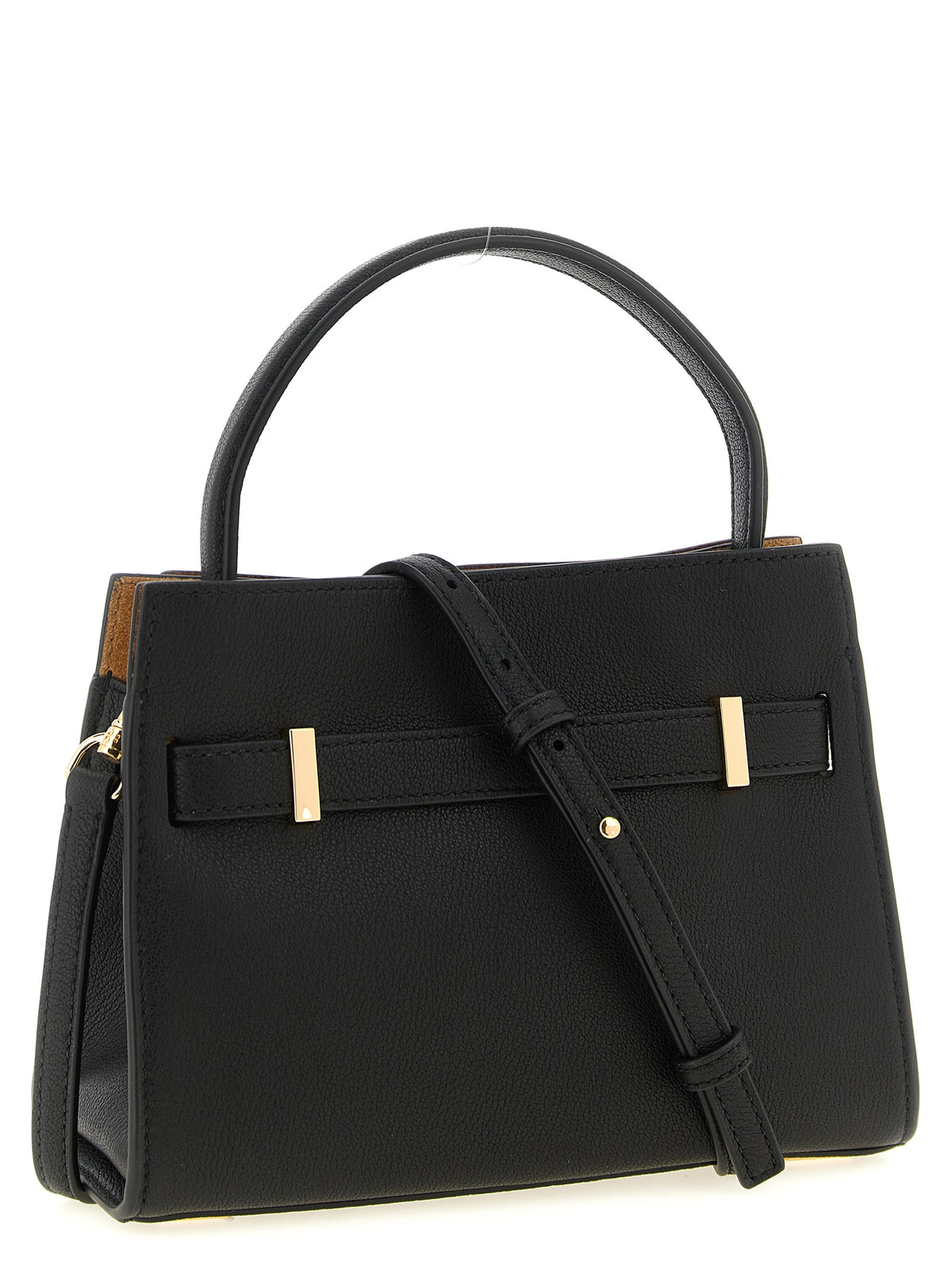 Sac bandoulière Tory Burch en cuir d'agneau noir