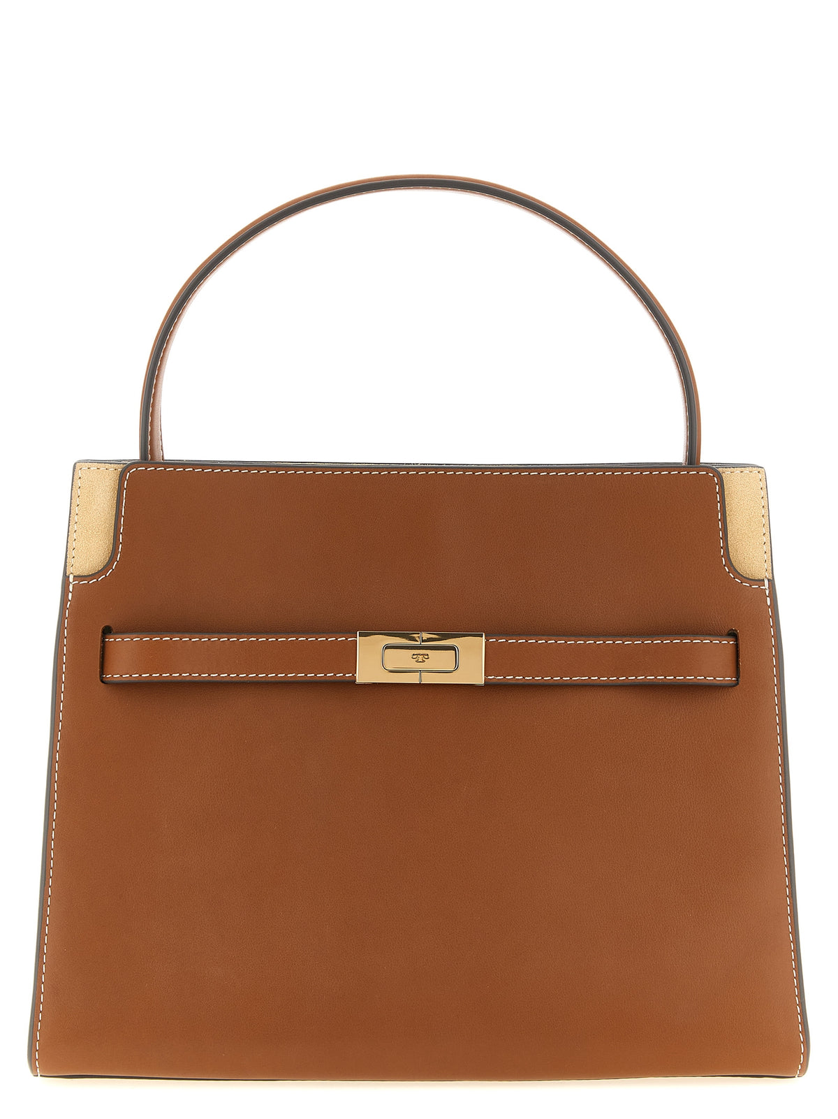 Sac bandoulière en cuir de vachette marron Tory Burch