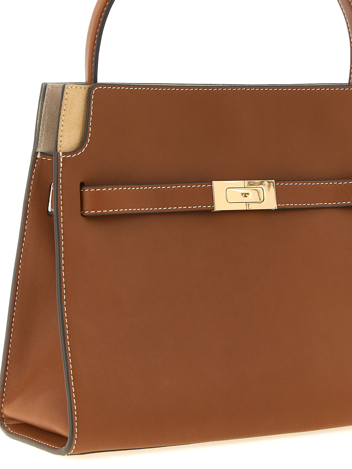 Sac bandoulière en cuir de vachette marron Tory Burch