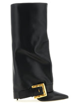 Cuissardes Balmain en cuir de veau noir