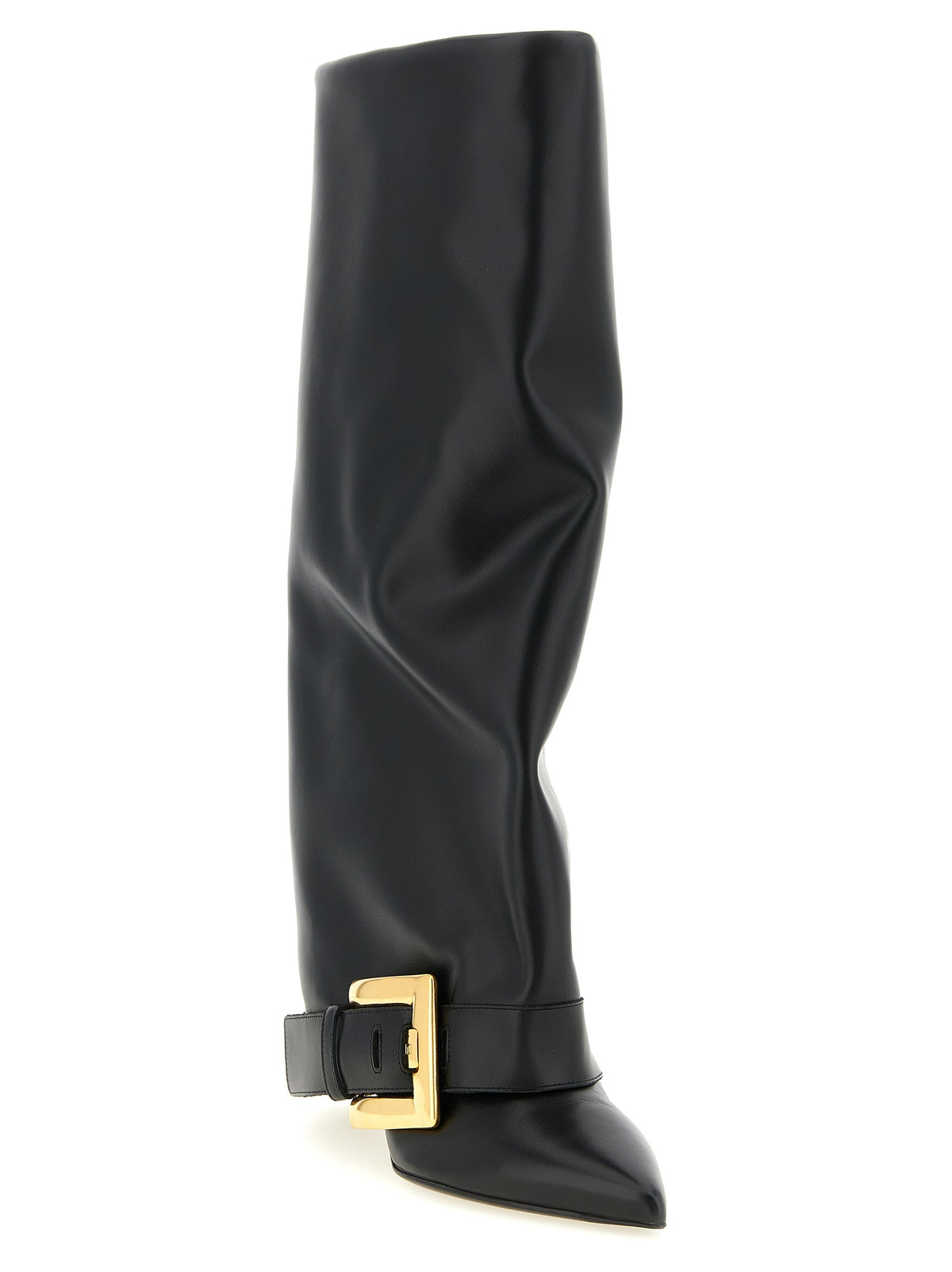 Cuissardes Balmain en cuir de veau noir