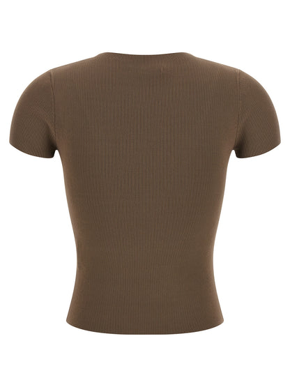 Alexander Wang Brown Polyamide T-Shirt
