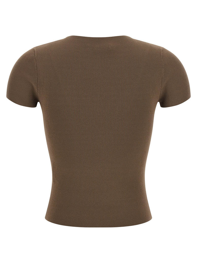 Alexander Wang Brown Polyamide T-Shirt