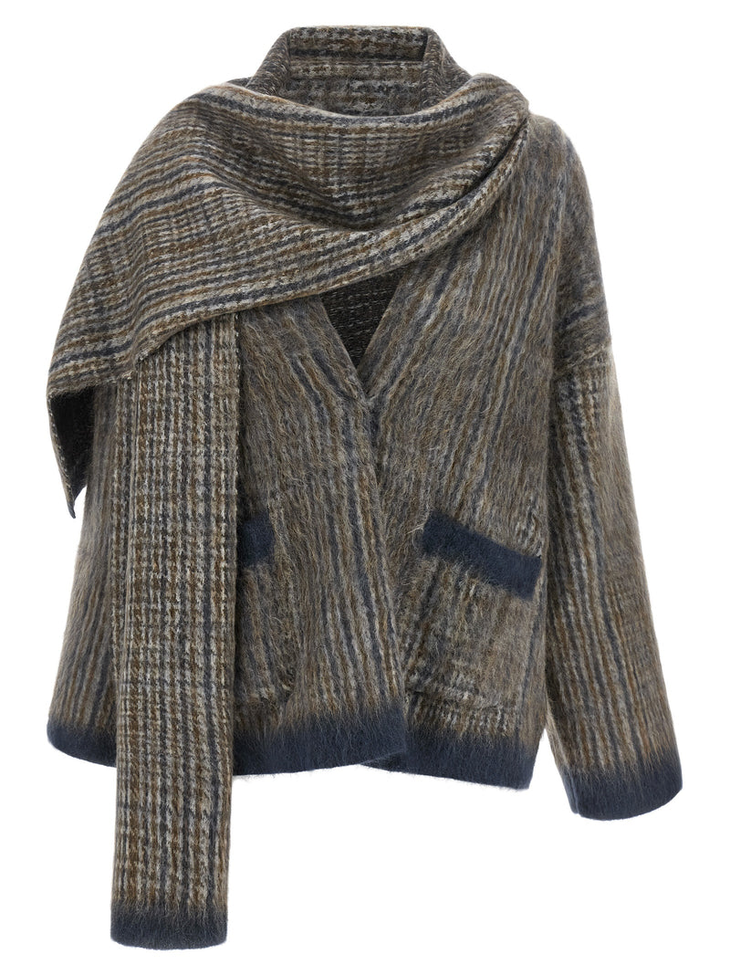 Brunello Cucinelli Gray Wool Cardigan