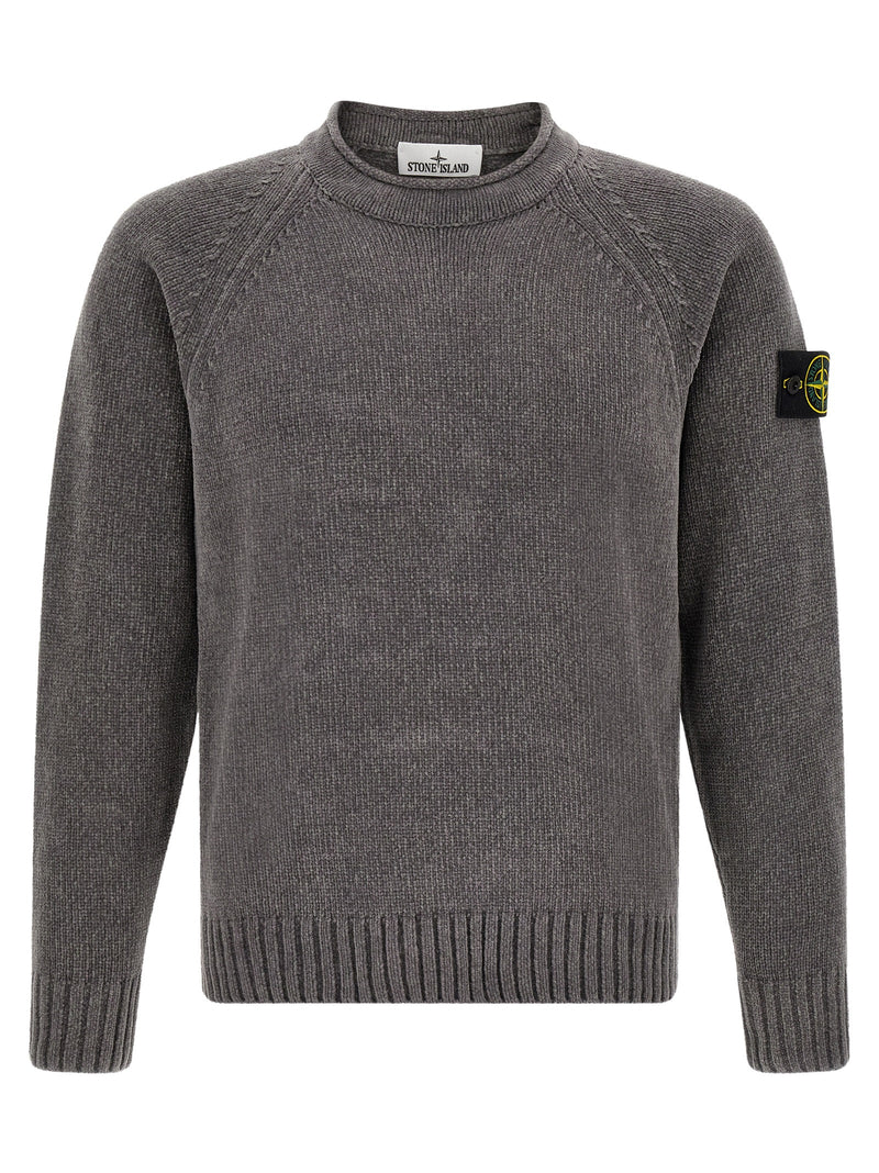 Stone Island Gray Cotton Cardigan
