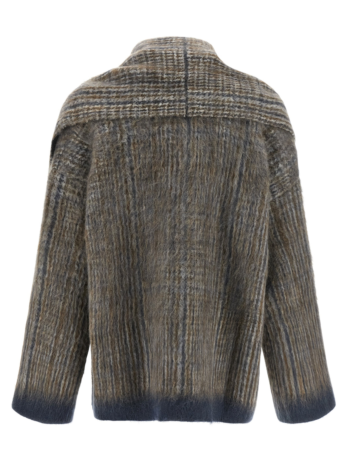 Cardigan en laine gris Brunello Cucinelli