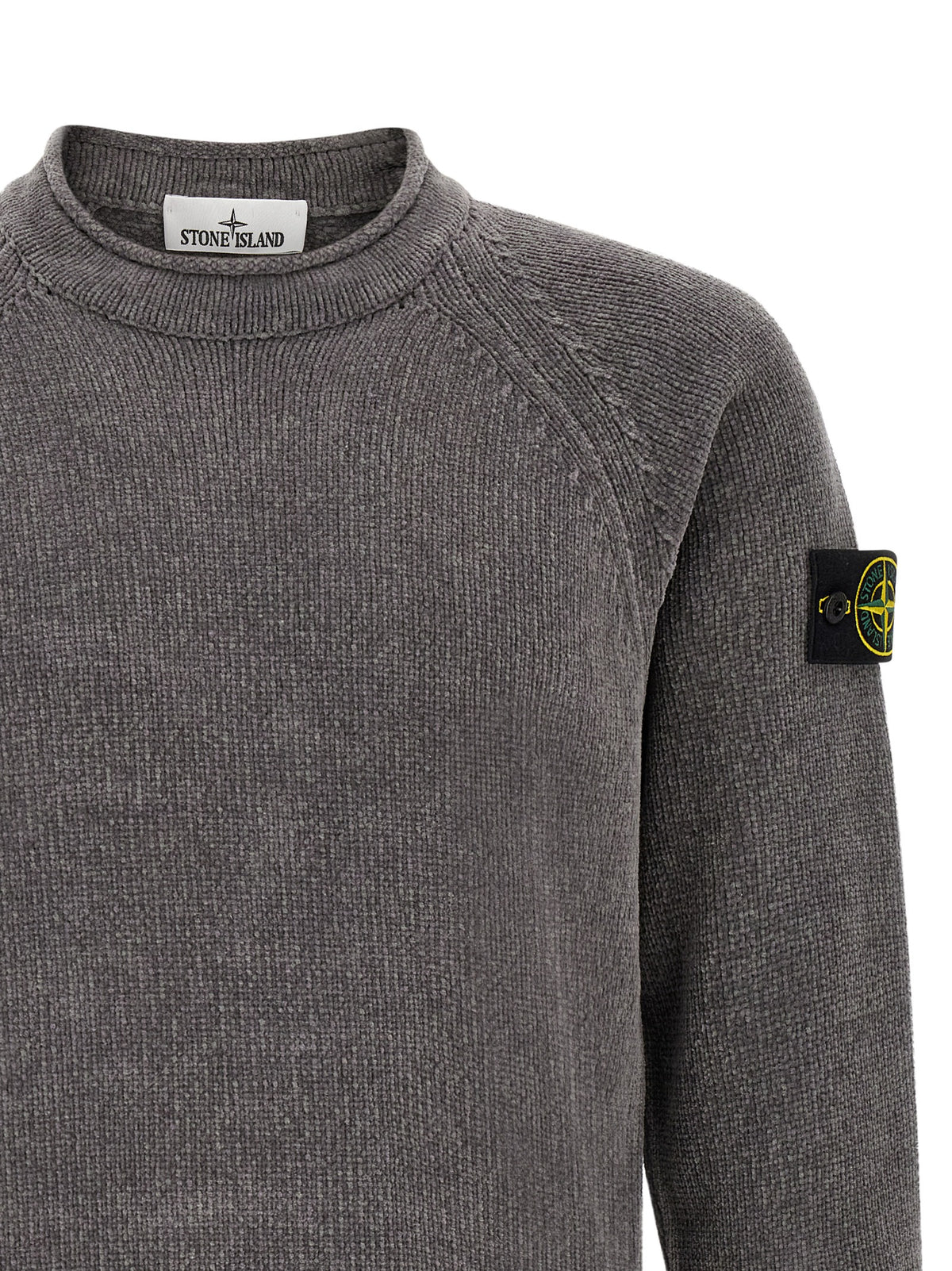 Cardigan en coton gris Stone Island