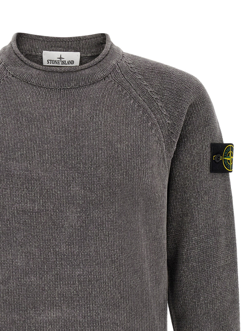 Stone Island Gray Cotton Cardigan