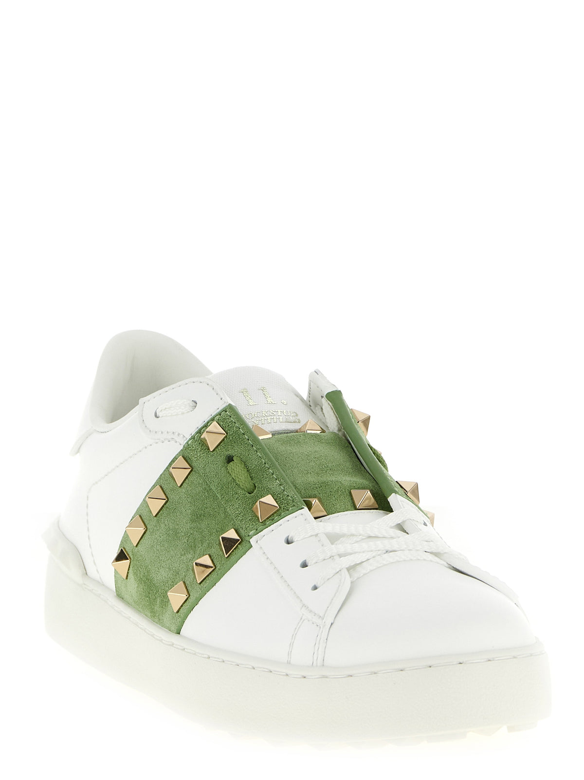Baskets basses bicolores en cuir de veau Valentino Garavani