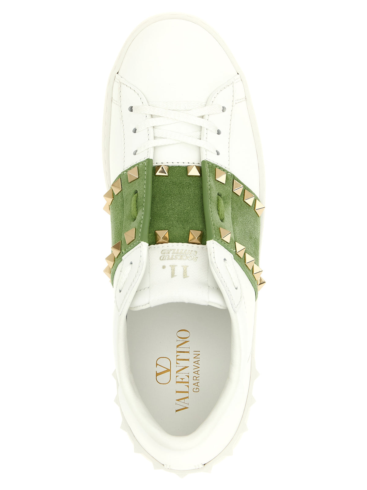 Baskets basses bicolores en cuir de veau Valentino Garavani