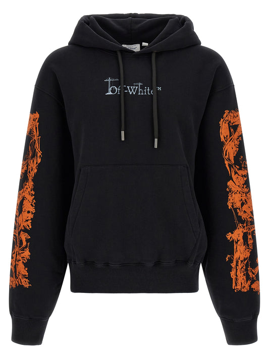 Off-White Black Cotton Sweatshirt