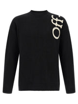 Cardigan bicolore en laine Off-White