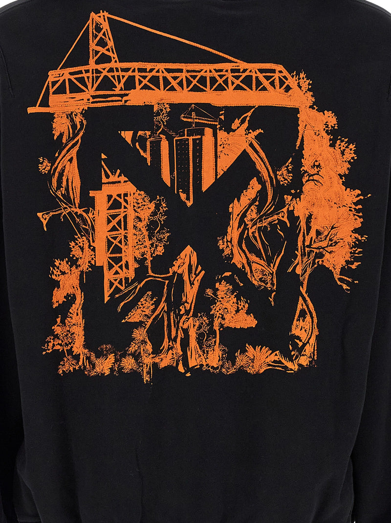 Off-White Black Cotton Sweatshirt