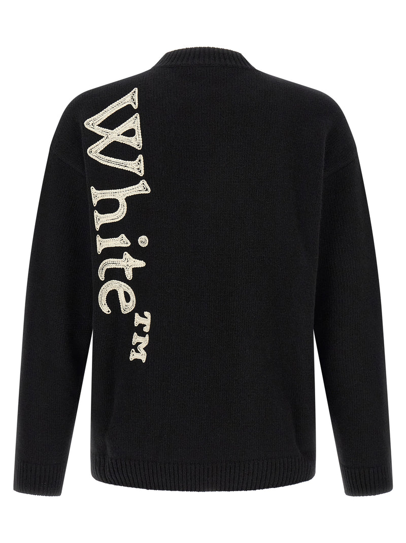 Off-White Bicolor Wool Cardigan