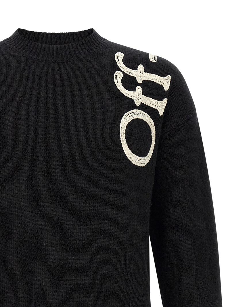 Off-White Bicolor Wool Cardigan