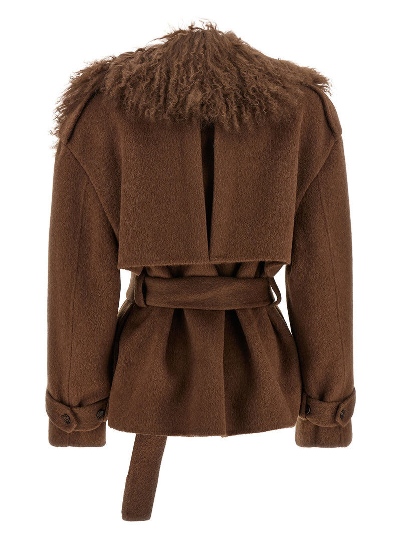 Giuseppe Di Morabito Brown Wool Coat