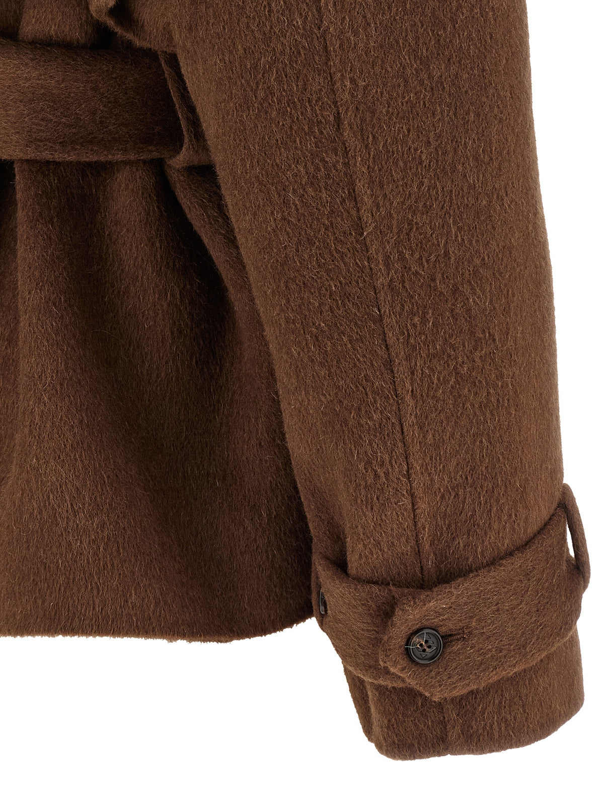 Manteau en Laine Marron Giuseppe Di Morabito