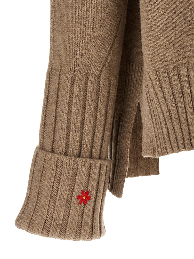 Tory Burch Beige Wool Cardigan